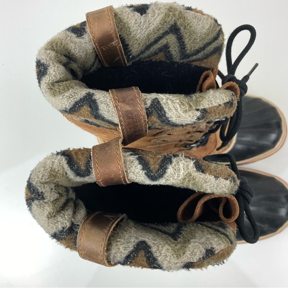 Sorel Women’s Joan Of Arctic Brown Leather Waterproof Winter Snow Boots Size 7.0 - Picture 9 of 12